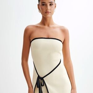 Meshki Rian Strapless dress - cream